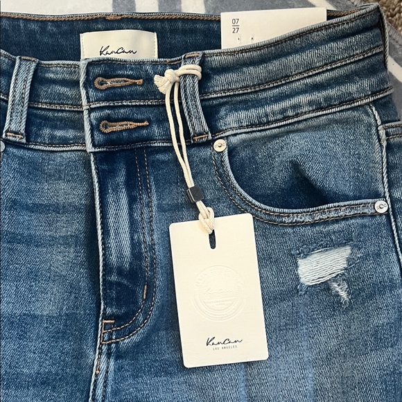 KanCan jagger Distressed high rise slim Straight Leg Jeans - 27 NWT - Picture 2 of 4
